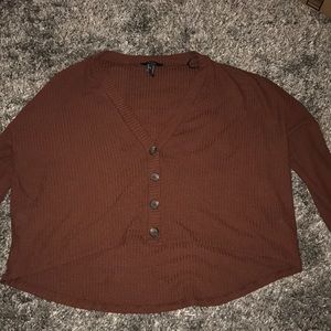 Forever 21 cropped long sleeved shirt